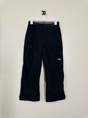 REI Black Youth Snow Pants Medium 10/12 Ski Snowboard Unisex Adjustable waist